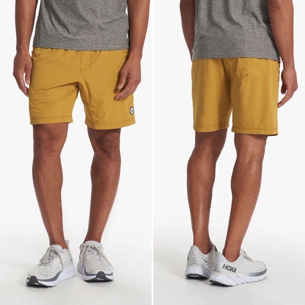 Vuori Men’s Kore Lined Shorts in Ojai Yellow Size M